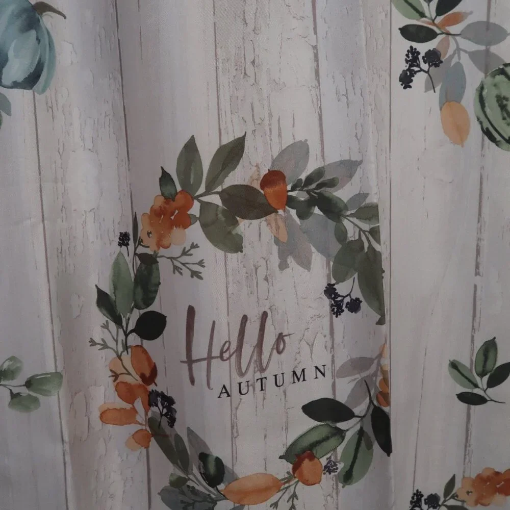 Nature's Bounty Welcome Fall Fabric Shower Curtain